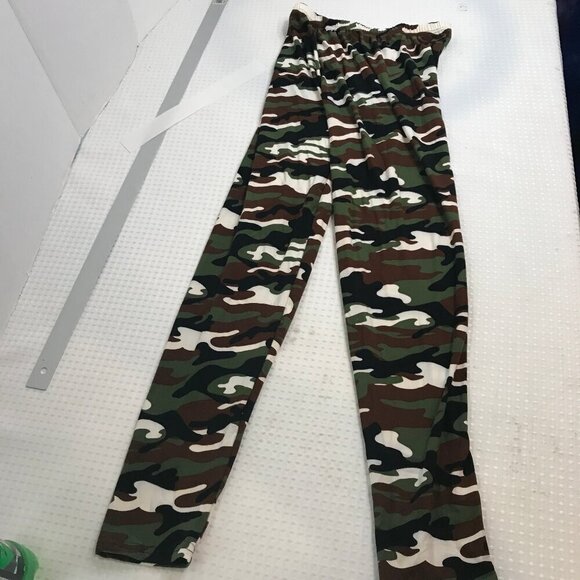 CUHAKCI WOMENS CAMOUFLAGE PRINT HIGH WAISTED LEGGINGS  SIZE 12 NEW - Picture 1 of 6